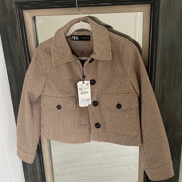Zara Jackets & Coats Nwt Zara Cropped Peacoat Poshmark